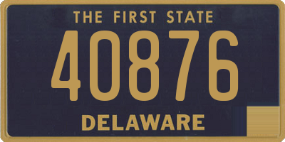 DE license plate 40876