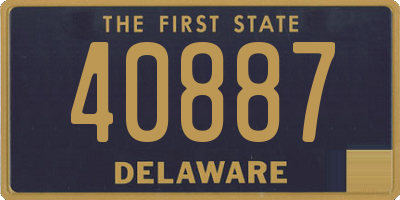 DE license plate 40887