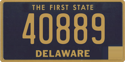 DE license plate 40889