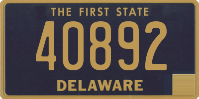 DE license plate 40892