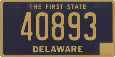 DE license plate 40893