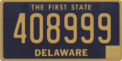 DE license plate 408999