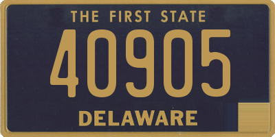 DE license plate 40905