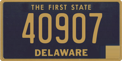 DE license plate 40907