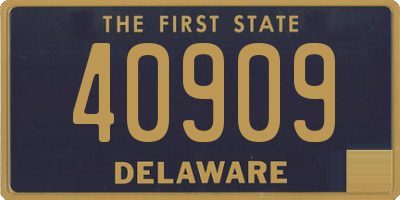 DE license plate 40909