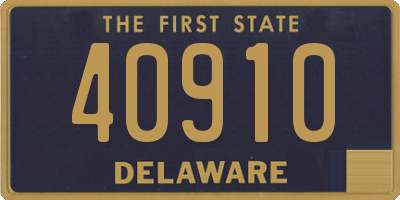 DE license plate 40910