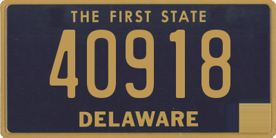 DE license plate 40918