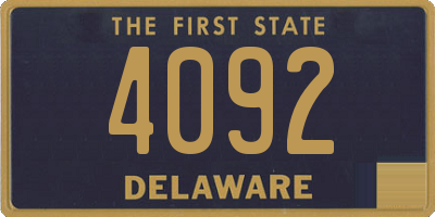 DE license plate 4092