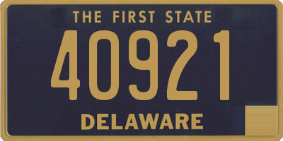 DE license plate 40921