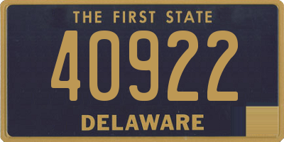 DE license plate 40922