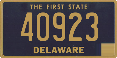 DE license plate 40923