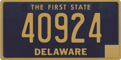 DE license plate 40924