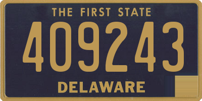 DE license plate 409243