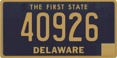 DE license plate 40926