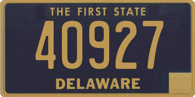 DE license plate 40927