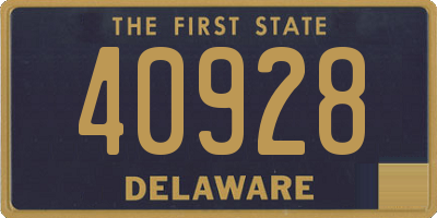 DE license plate 40928