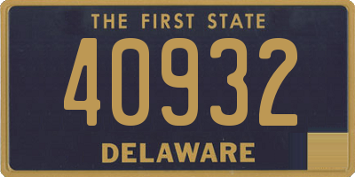 DE license plate 40932