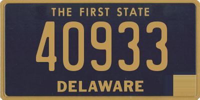 DE license plate 40933