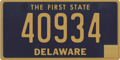 DE license plate 40934