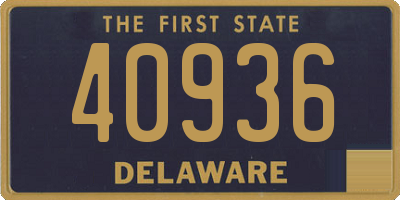 DE license plate 40936