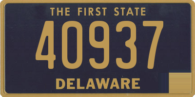 DE license plate 40937