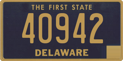 DE license plate 40942