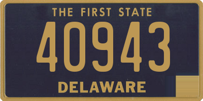 DE license plate 40943