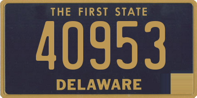 DE license plate 40953