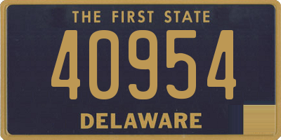 DE license plate 40954