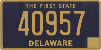 DE license plate 40957