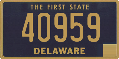 DE license plate 40959