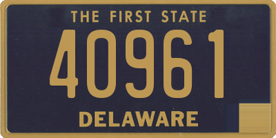 DE license plate 40961