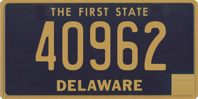 DE license plate 40962