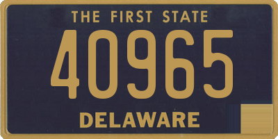 DE license plate 40965