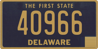 DE license plate 40966