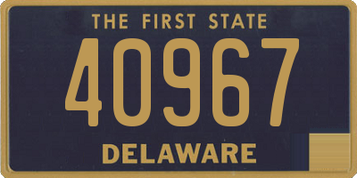 DE license plate 40967