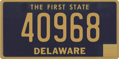 DE license plate 40968