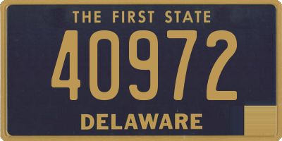 DE license plate 40972