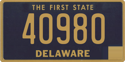DE license plate 40980