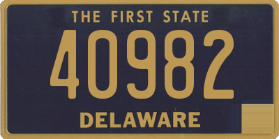 DE license plate 40982