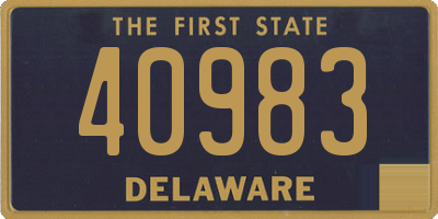 DE license plate 40983