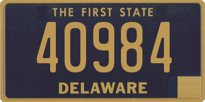 DE license plate 40984