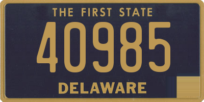 DE license plate 40985