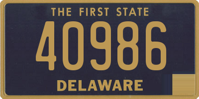 DE license plate 40986