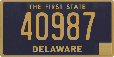 DE license plate 40987