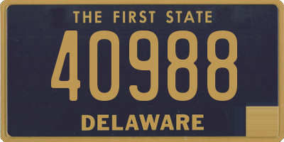 DE license plate 40988