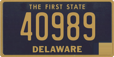 DE license plate 40989