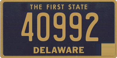 DE license plate 40992