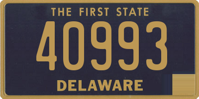 DE license plate 40993