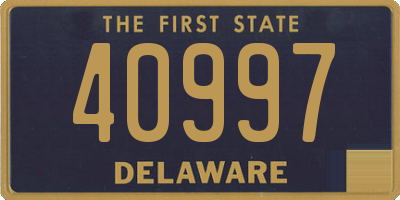 DE license plate 40997